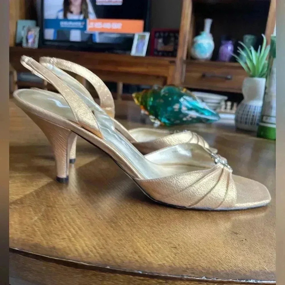 Nina gold heels